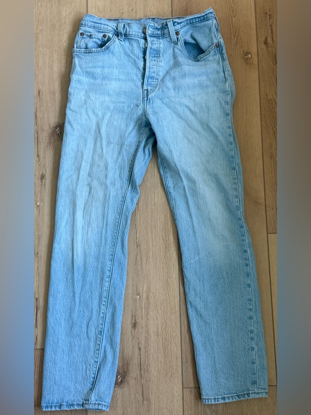 Light Blue Levi’s 501 Straight-Leg Jeans